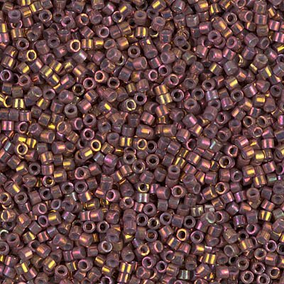 Miyuki Delica 11/0 Cylinder Seed Beads - Met Tea Berry Gold Iris - DB1013 5 Grams