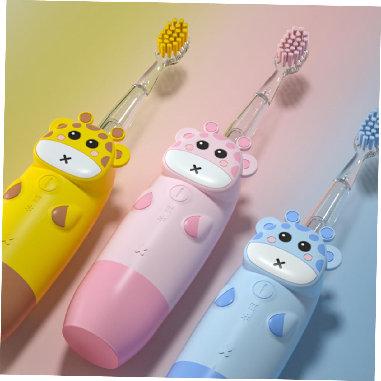 Cepillo de Dientes Eléctrico Sónico Resistente al Agua para Bebés y Niños Velocidad de Cepillado Ajustable, Set 1