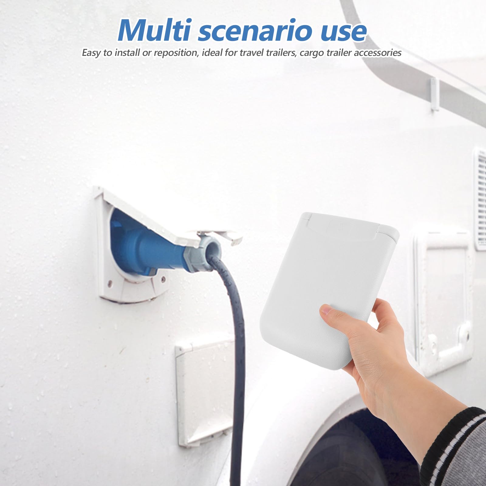 Mobestech Scatola di Distribuzione Alimentazione in Plastica ABS Resistente alle Intemperie Bianca Facile Installazione per Camper e Barca per Viaggi Marini e Campeggio