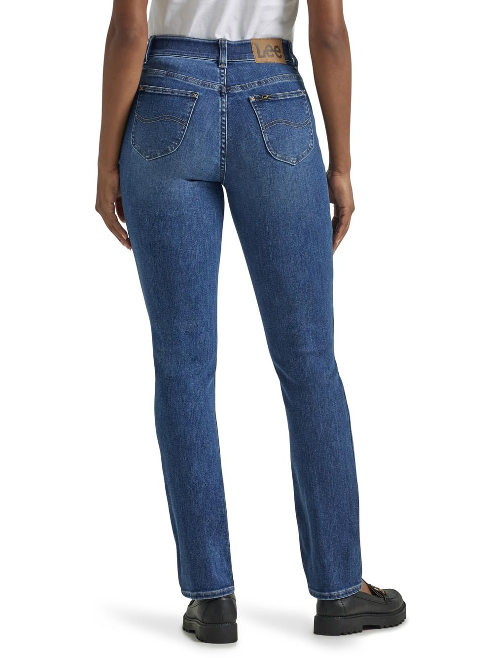 Lee Damen Ultra Lux Comfort with Flex Motion Straight Leg Jeans, Kobaltglanz, 40 Kurz – Ansicht 2