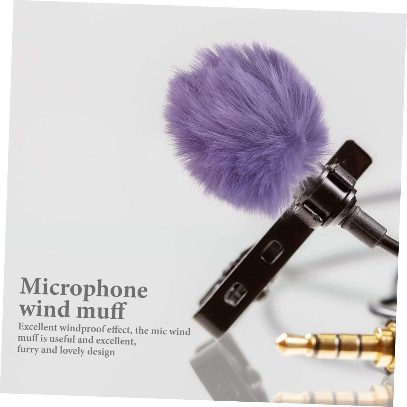 UPKOCH 5 Sätze Pelziger Mikrofon-windschutz Geschmeidiges Material Windschutz-muffs-abdeckung Für Rundfunksprecher Sänger Einfache Installation 10 Stück * 5