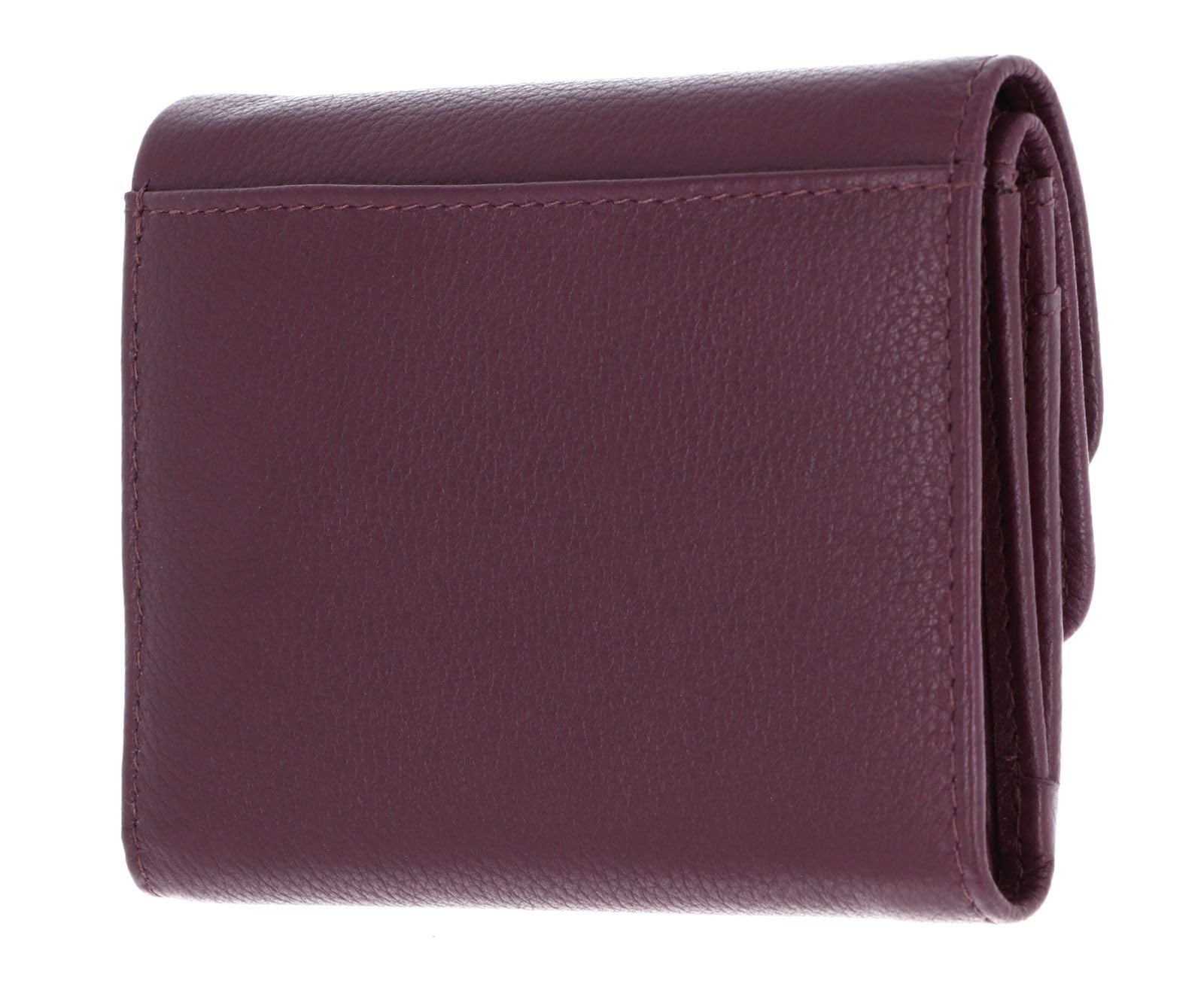 Golden Head Leder Geldbörse Madrid RFID Protect Überschlagbörse 1176 Aubergine dunkelviolett