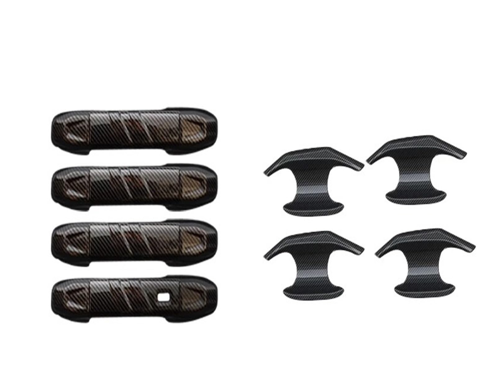 HILLAR Door Outer Handle for Jetour for Traveller for Shanhai T2 2023-2024 Door Handle Cover Scratch Protective Decor Accessories(Carbon Fiber Bowl)