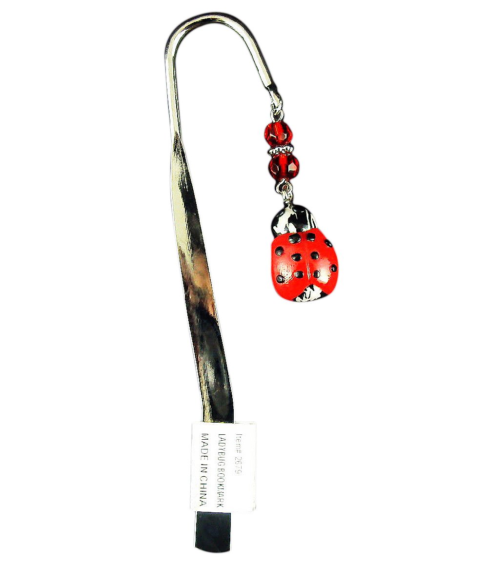Calypso Studios - Comforting Clay Metal Bookmark, Good Luck Ladybug.