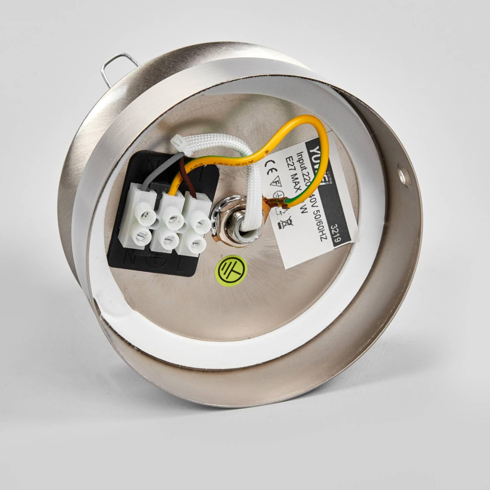 Lindby Plafonnier Salle De Bain Lennie à intensité variable (Moderne) en Blanc Verre e. a. pour de bain (1 lampe,à E27), WC Luminaire Lampe Plafond Eclerage