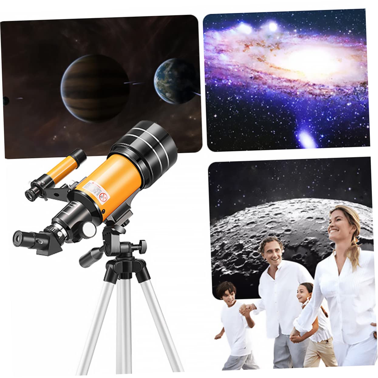 NUOBESTY 1 Pezzo Telescopio Astronomico con Treppiede Regolabile Visibilità Notturna per Osservazioni Spaziali e Pianeti Accessori