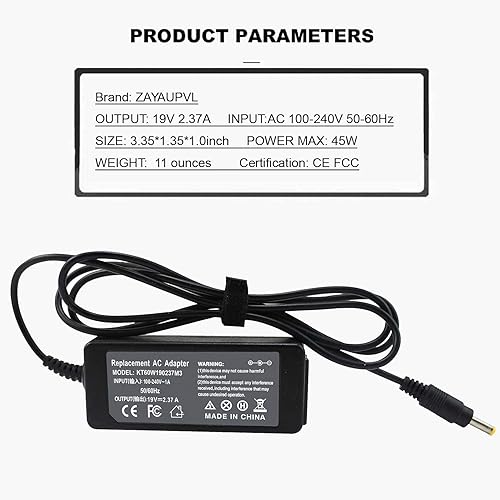 Miniatura 2 de Cargador de 19V 2.37A para Toshiba Chromebook 2 CB35 CB30 CB35-B3330 CB35-B3340 CB35-C3300 CB35-C3350 CB30-B3122 CB30-B3121 CB30-B3123 Satellite P23