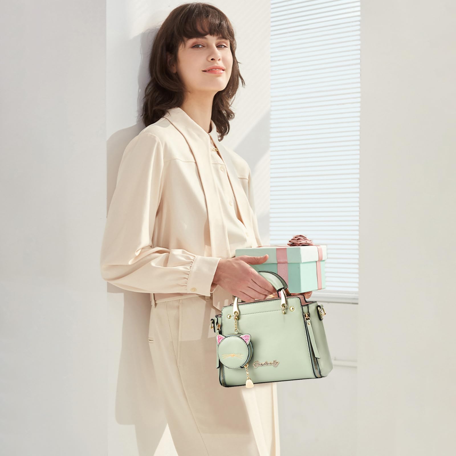 NICOLE & DORIS Borse Donna Tracolla Piccola Borsa Crossbody Borse a Spalla di Pelle PU Versatile Borse Messenger Pochette Donna Con Portafoglio Verde