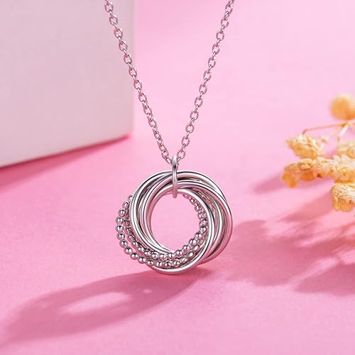 Miniatura 3 de Regalos de cumpleaños para mujeres, regalos de cumpleaños de 30, 40, 50, 60, 70, 80, 90, plata de ley 925, 3, 4, 5, 6, 7, 8, 9 décadas, regalos