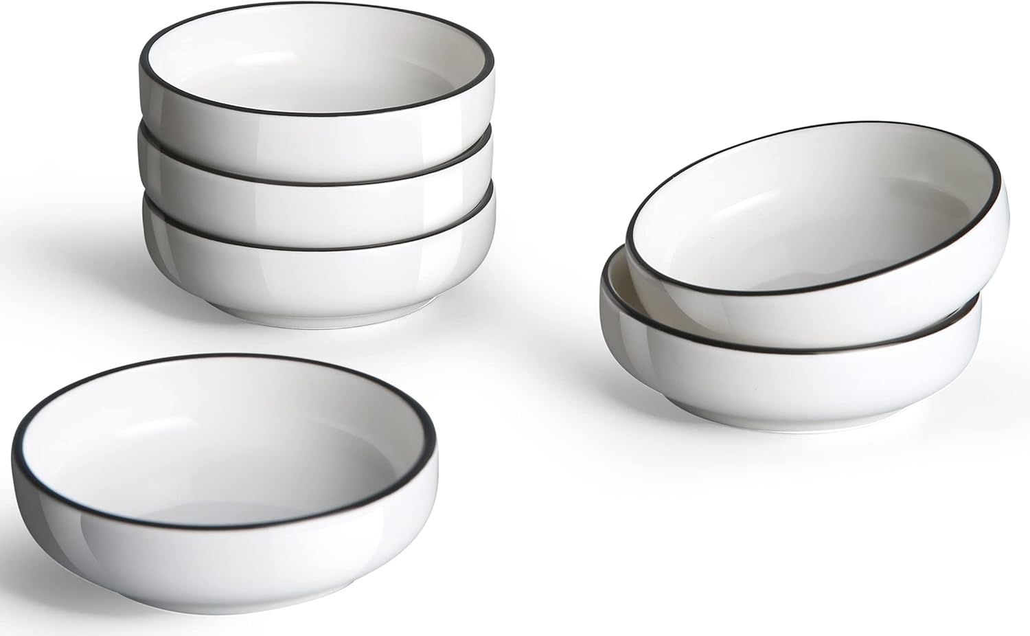 AnBnCn Dipping Sauce Dishes,Round Soy Sauce Dipping Bowls, Porcelain