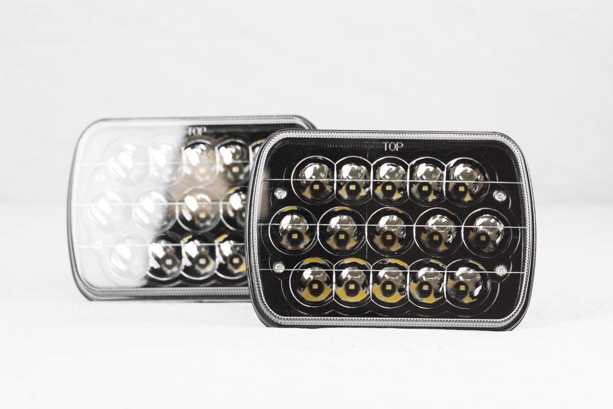 V-Spec 2 pc LED 7x6 Premium Headlight Conversions Black H6014/H6052/H6054 5x7 7x6 replacement