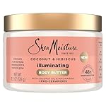 SheaMoisture Illuminating Body Butter with Coconut & Hibiscus, Niacinamide and Pro-Ceramides, Renewing Skin’s Natural Glow, 48H Moisturizing 11.5 oz