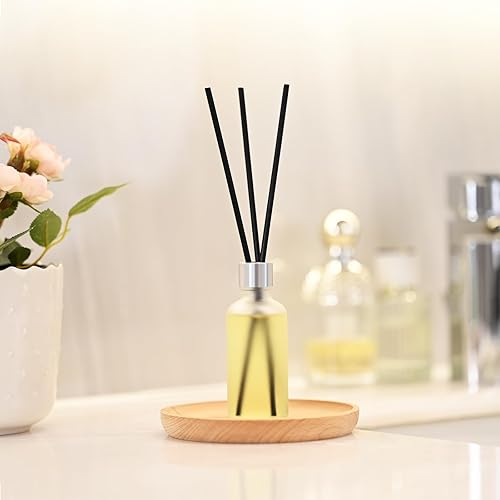 Miniatura 5 de CALMORA Juego de difusor de varillas de aceite esencial, 3 x 1.7 fl oz sin llama de lirio y jazmínté blancoámbar difusor de aroma con 15 varillas,