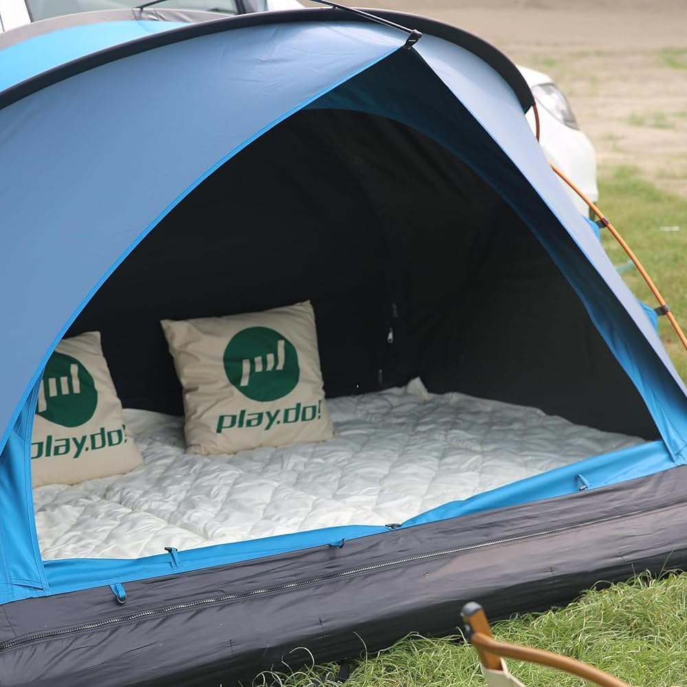 TentHome Tente de Toit pour Voiture 2-3 Personnes Gonflable, Tente de Toit de Camping 2-3 Places pour Fourgon, Van, Pick Up, SUV et Plus Encore