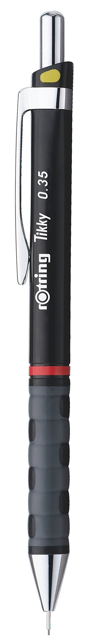 rOtring Tikky Druckbleistift farblich gekennzeichnet | 0,35 mm | schwarzer Schaft | 12er-Box