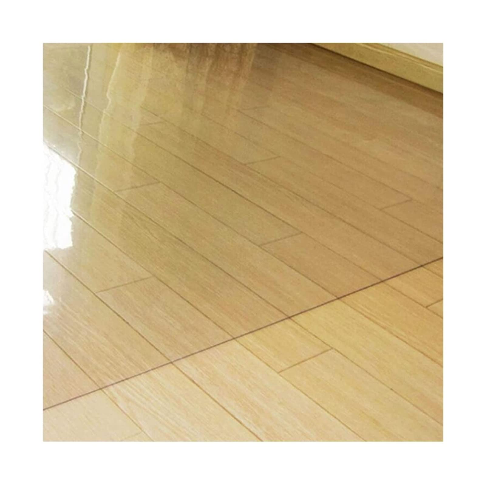 Tapis de Protection de Sol Transparent en Bois - en PVC imperméable et antidérapant - pour Tapis, sols durs,1,5 mm d'épaisseur(160x140cm)