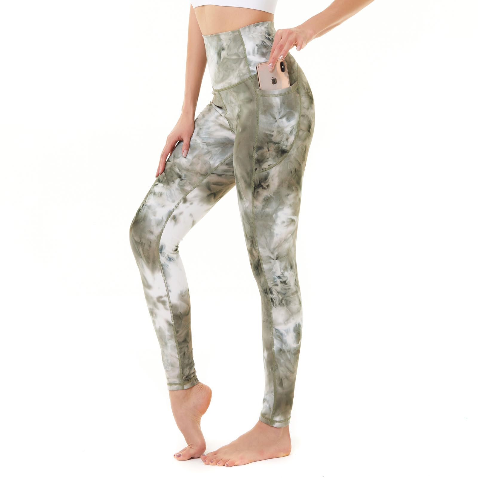AMYTIS Damen Yogahose Sport Leggings Fitness Stretch Blickdi