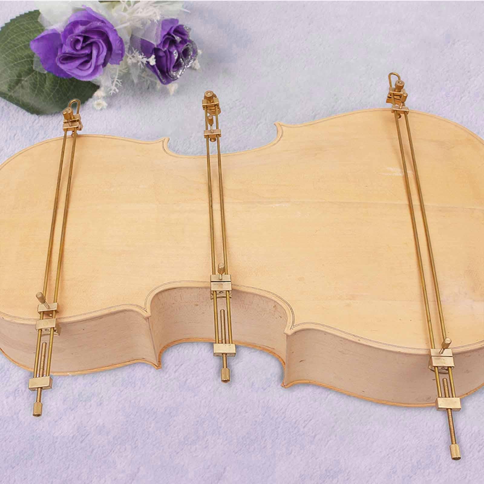 3 Teiliges Set Metall Rissreparaturklemmen für Violine, Bratsche Und Cello, Werkzeug Zum Spannen von Decke Und Boden für Instrumentenbauer, Groß