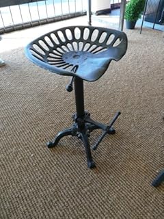 The Somerset Shop Replica Cast Iron Tractor Adjustable Seat Bar Stool