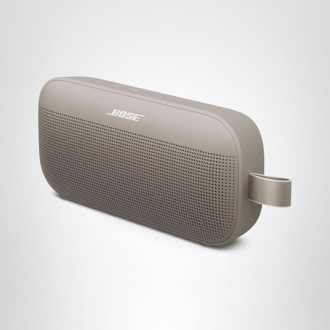 Bose SoundLink Flex Portable Bluetooth Speaker (2nd Gen), Portable Outdoor Speaker with Hi-Fi Audio, Up to 12 Hours Battery Life, Waterproof and Dustproof, Sandstone