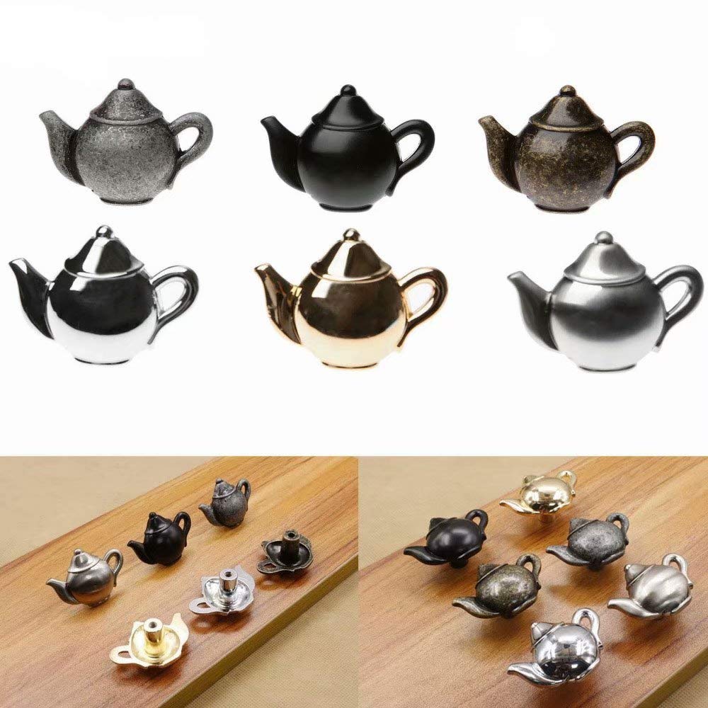 ) 10 STÜCKE Schwarz Teekanne geformte Schubladengriffe/Knöpfe/Griffe/für Küchenschränke, Schränke, Kleiderschrank, Schublade, Kommode, Mülleimer, Truhe usw. Vintage-Möbel-Hardware