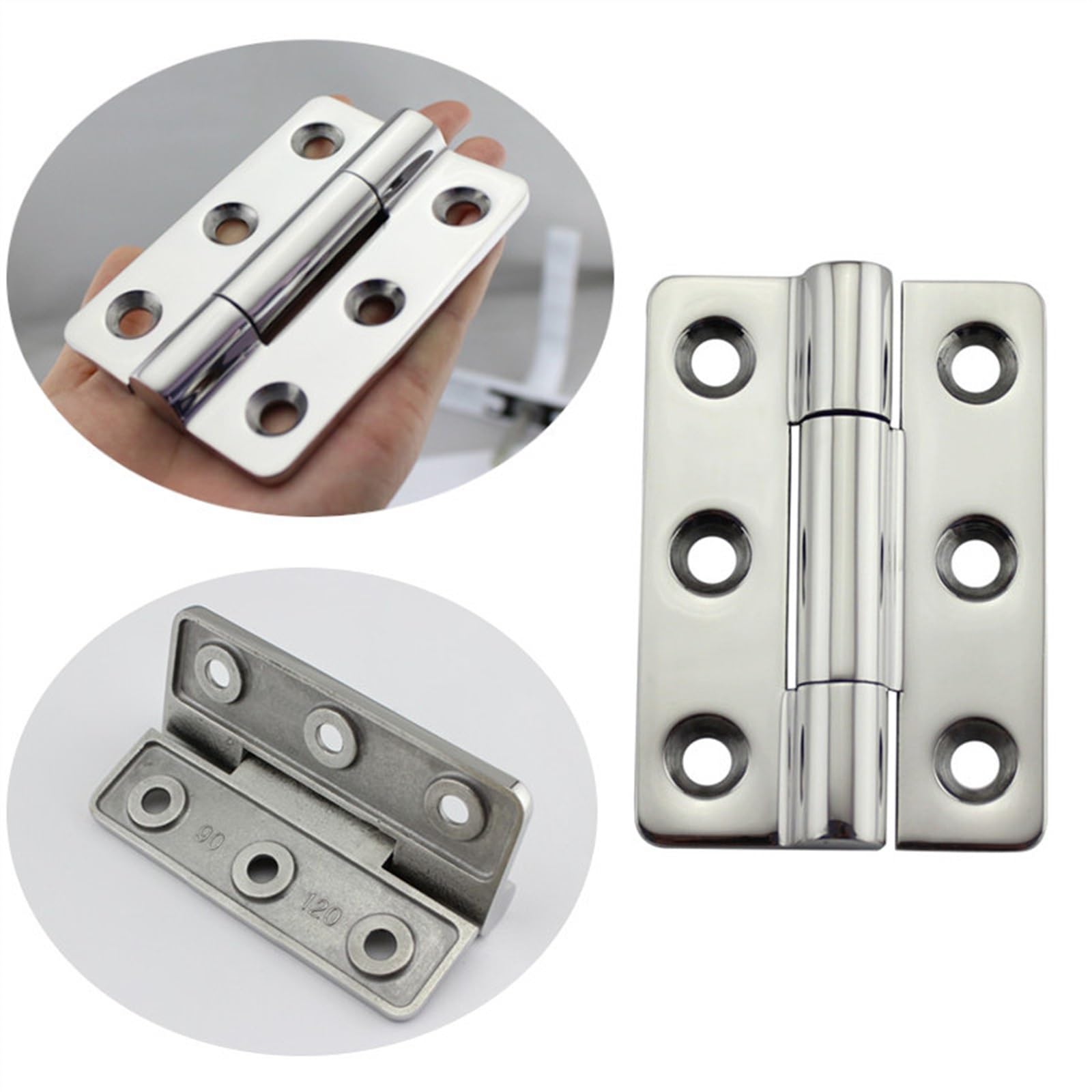 2 Cerniere Per Barche In Acciaio Inox 316 - Per Porte E Sportelli Nautici | Lucidatura A Specchio - Foto 6