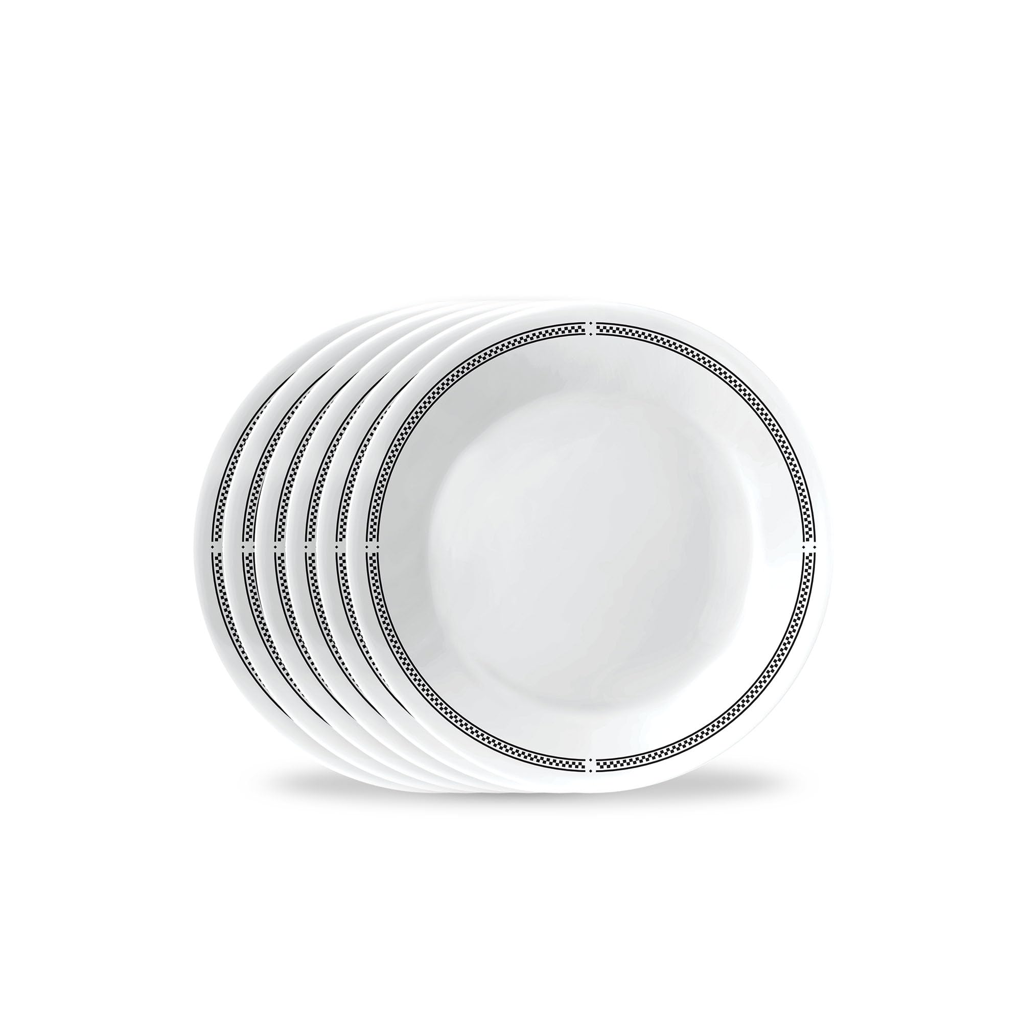 Corelle 6-Piece 6.75" Appetizer Round Plates, Vitrelle Triple Layer Glass, Lightweight Round Plates, Dessert Plates, Chip and Scratch Resistant, Microwave and Dishwasher Safe, Brasserie