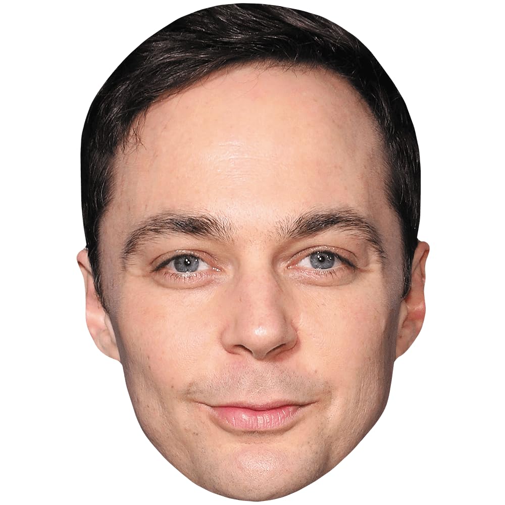 Celebrity Cutouts Lifelike Jim Parsons (Smile) Celebrity Mask, Flat Card Face, Fancy Dress Mask
