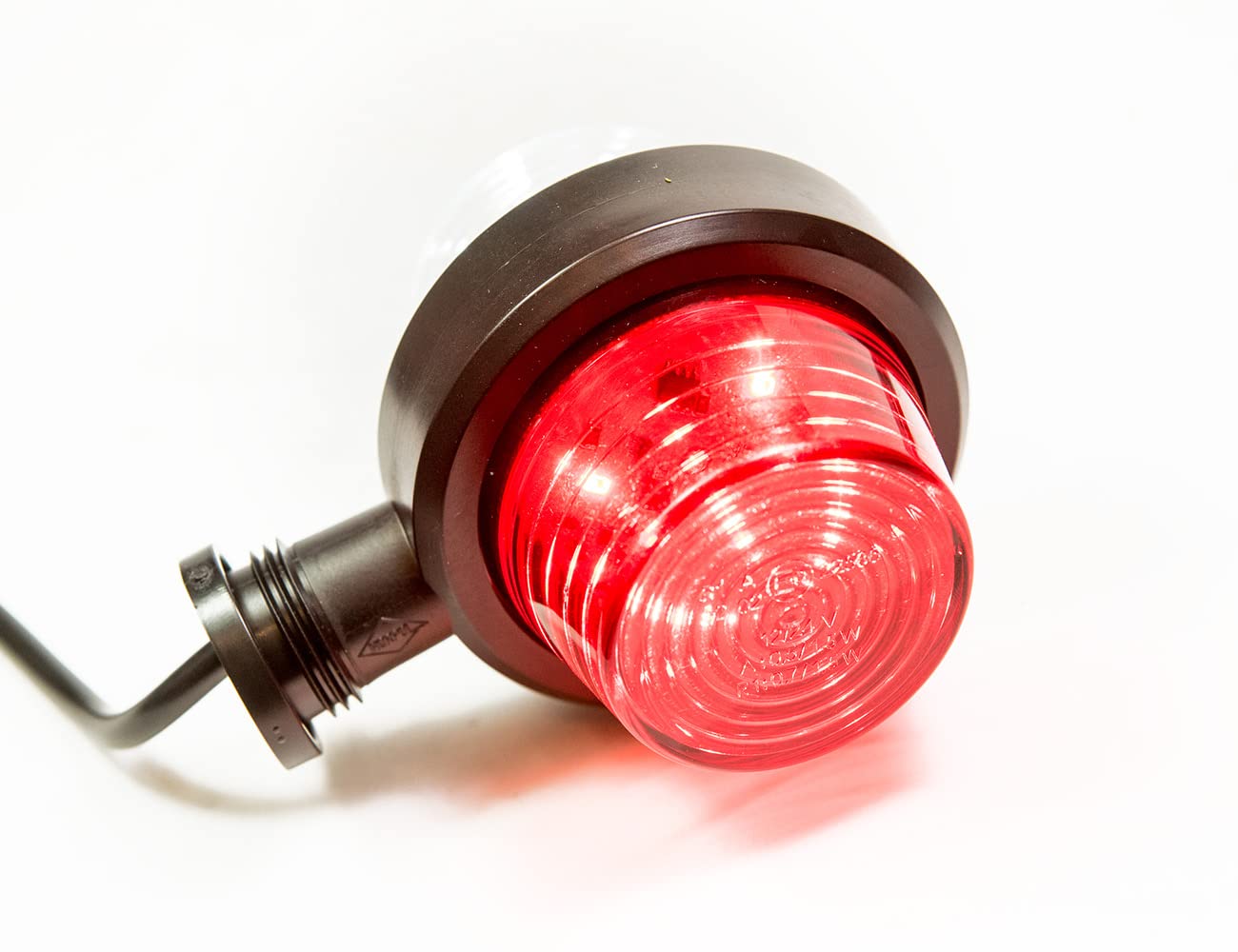Old school Tuning Piloto intermitente suspendido 12V 24V Colores blanco y rojo para camión Remolque de coche, caravana etc. 1 pieza