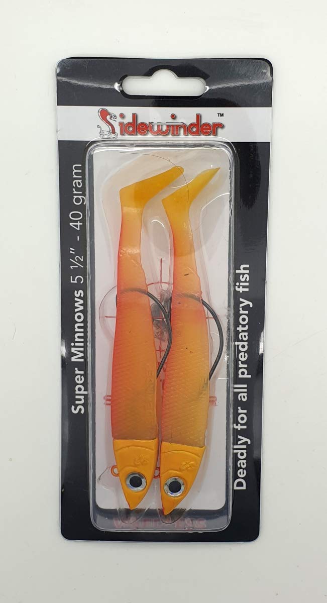 Sidewinder Weedless Minnows: Rhubarb Custard: 5.5 inch 40g