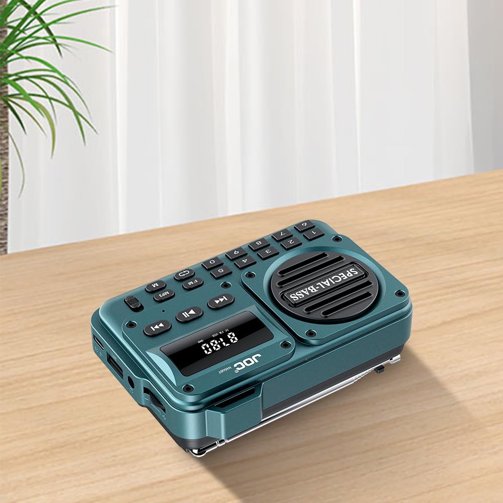 Radio FM Portatile Con Display LED, Registratore, Bluetooth 5.4 E Batteria 2000mAh – Perfetta Per Anziani E Viaggi