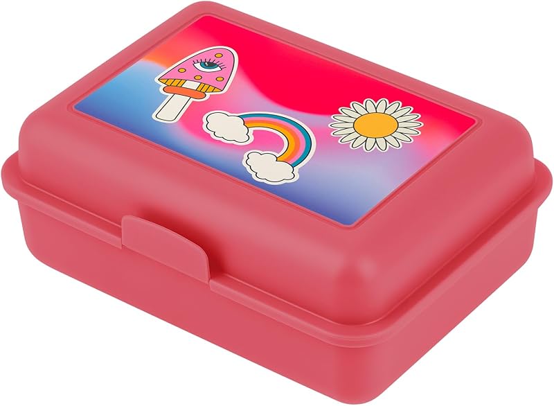 Baagl Brotdose Kinder für Schule – Lunchbox für Mädchen, Jungen, Kindergarten – Jausenbox, Brotzeitbox, Brotbox, Snackbox (Hippie)
