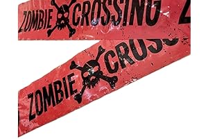 Forum Novelties Gothic-Skull & Crossbones-Zombie Crossing-Fright Caution Tape-Party Decoration