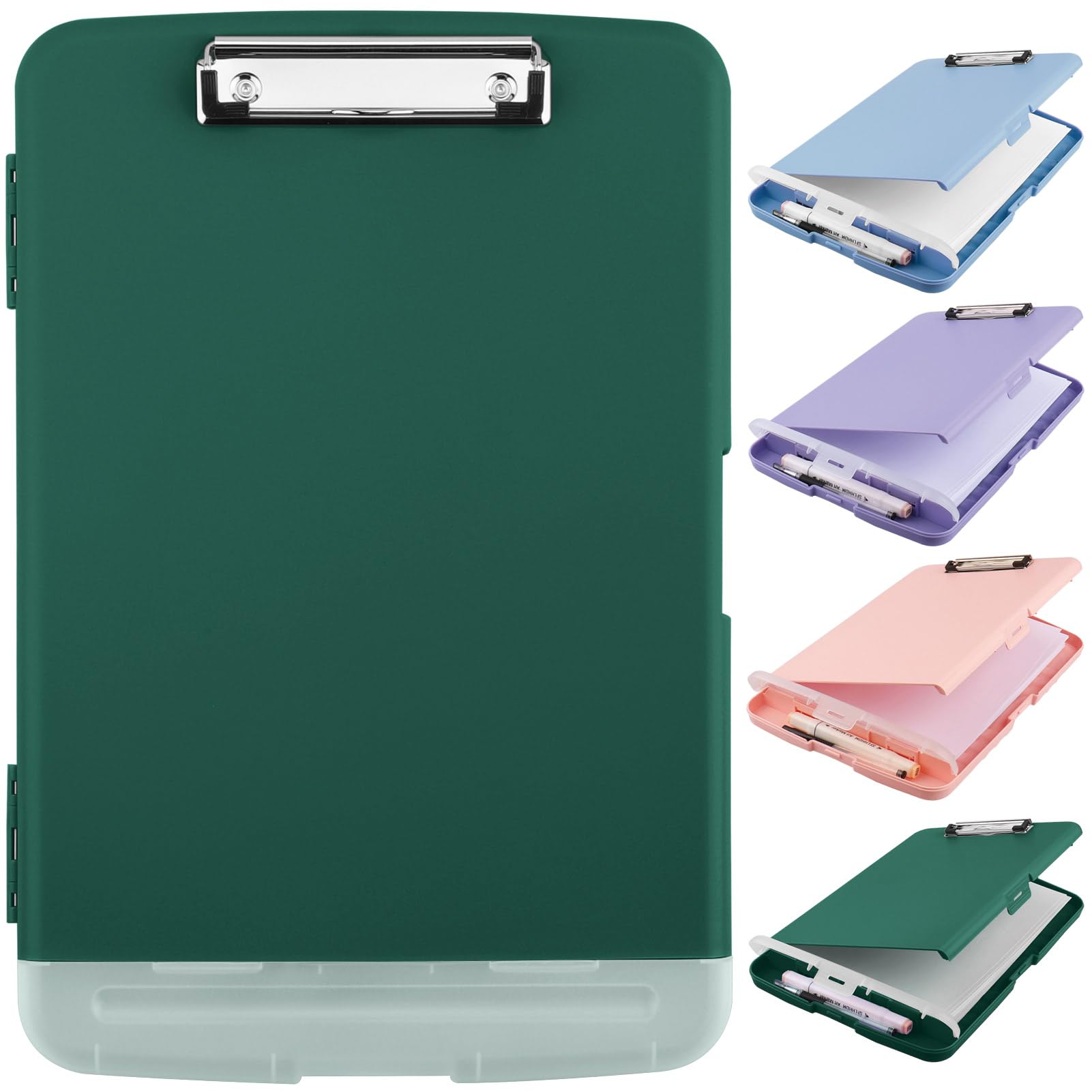 SFLHHDM Clip Boards 8.5x11 with Storage, Heavy Duty Storage Clipboard, Nursing Clipboards Folder with Pen Holder, Clipboards with Low Profile Clip, Nurse Clipboard Binder Case for Classroom