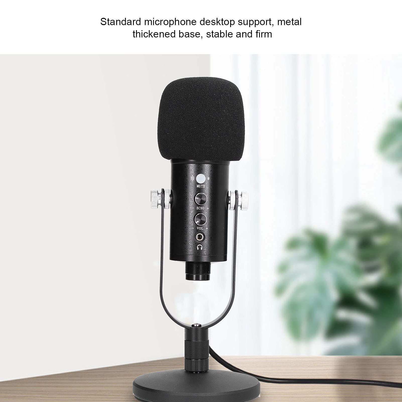 Mikrofony, stabilny wspornik w kształcie litery U Czysty dźwięk Mikrofon komputerowy Pure Full Sound Szerokie zastosowanie do czatu sieciowego w grach e-sportowych w studiu nagraniowym(Standard)