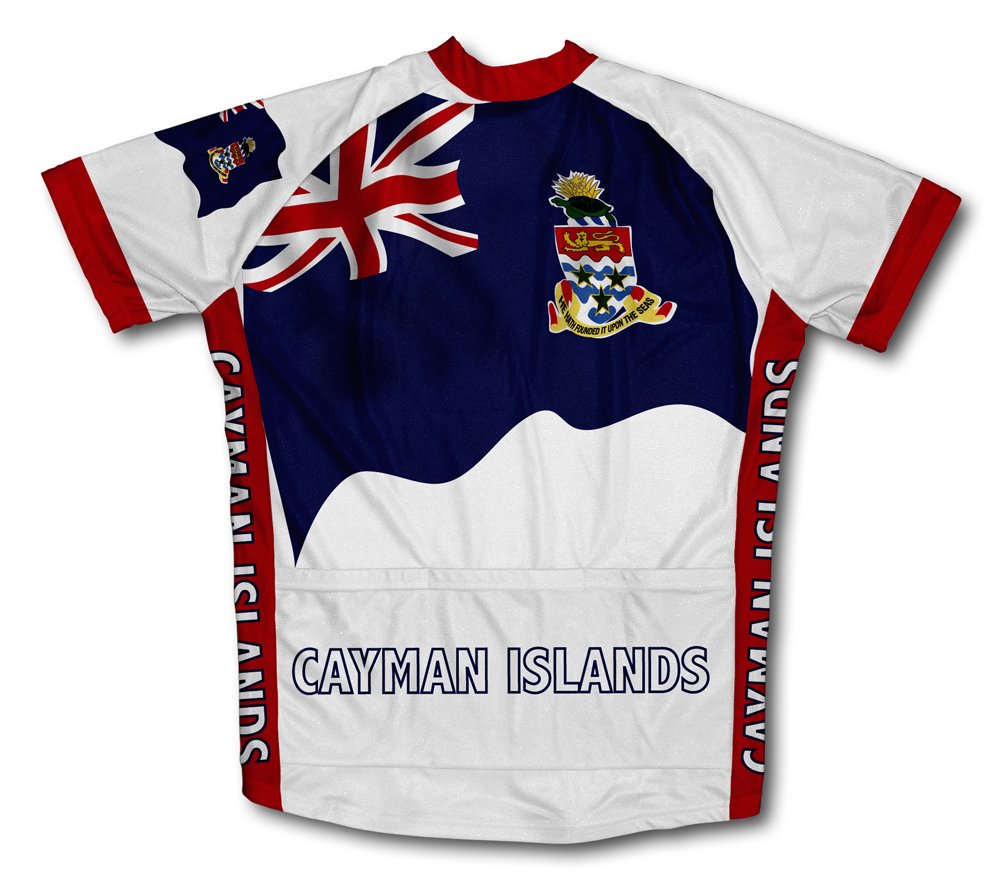 ScudoPro Cayman Islands Flag Short Sleeve Cycling Jersey for Men - Size 4XL
