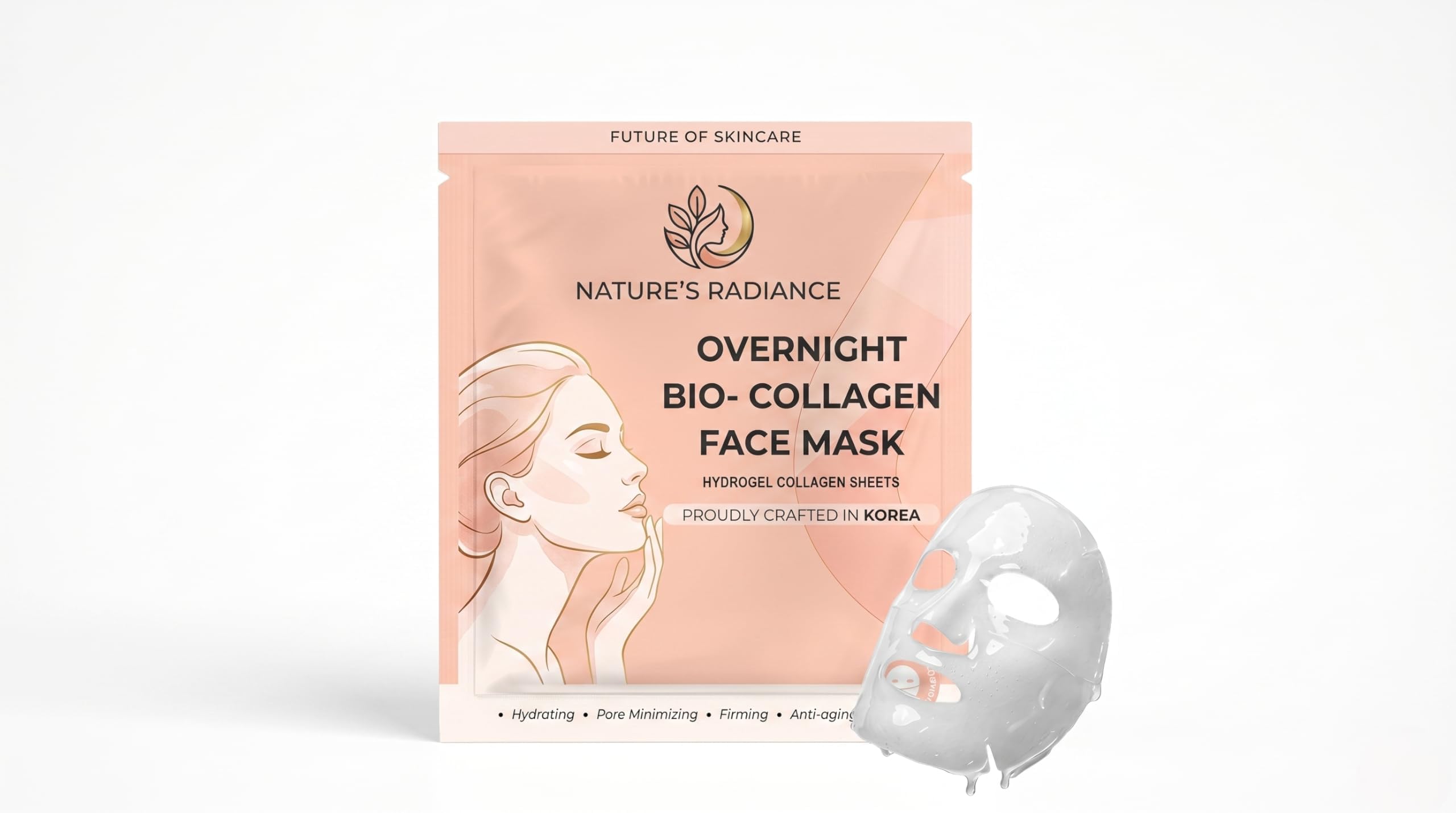 Collagen Overnight Mask 1 PC | korean Mask For Glass Skin | Hydrating Mask With Honey For Deep Hydration, Pore Minimizing, Elasticity Improvement, pigmentation, De-Tan, 1 count (Pack of 1)