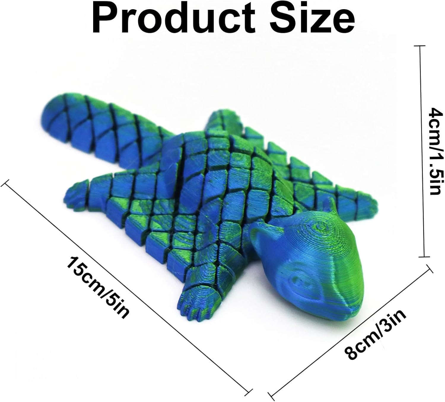 3D Printed Articulated Flying Squirrel Dynamic Light Catching Finish Fidget Toy,Desk Companion