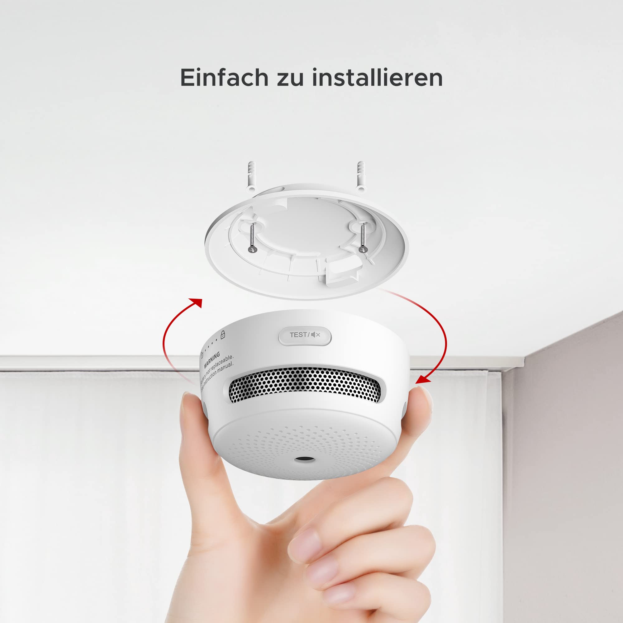 X-Sense Standalone Rauchmelder 10 Jahre Batterie, Nicht mit Basisstation kompatibel, Mini Feuermelder, Brandmelder, Rauchwarnmelder mit Stummschaltungstaste, XS01, 6er Set