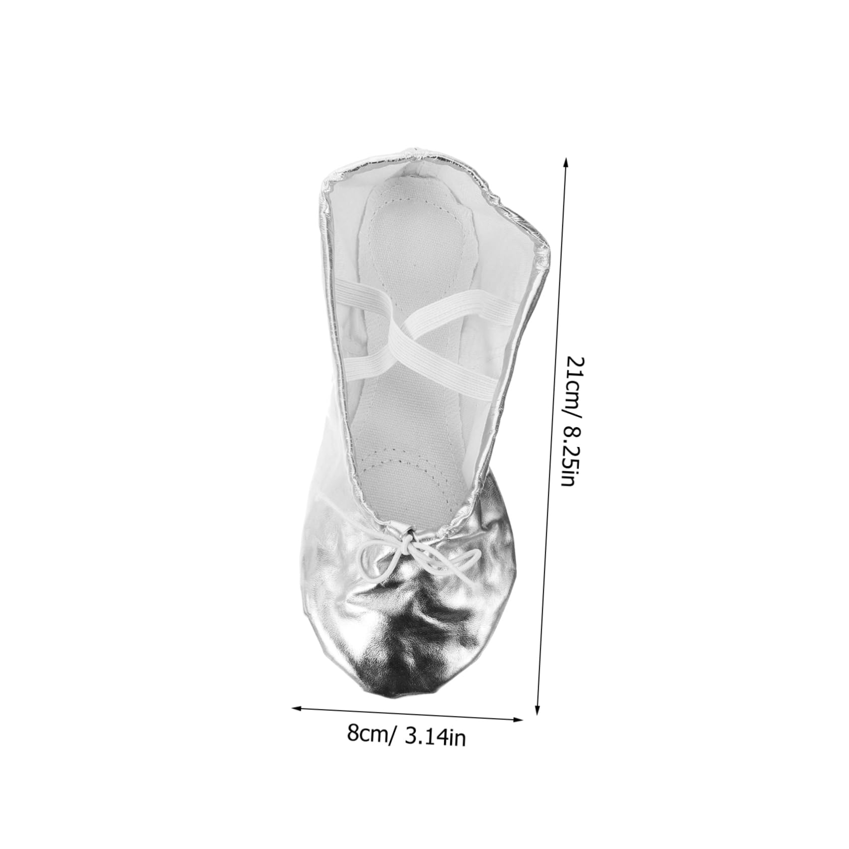 minkissy Ballet Shoes for Kids Kids Yoga Shoes Pu Leather Ballet Slipper Glitter Non Sole Size 34