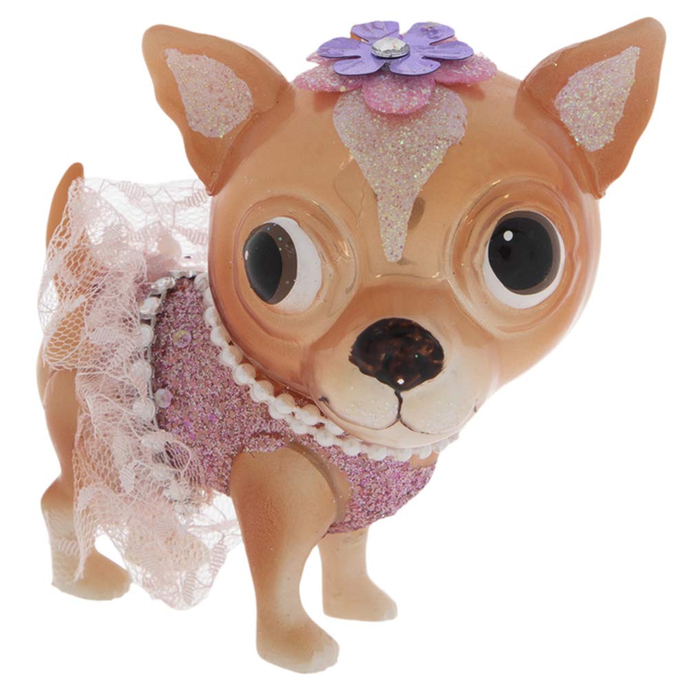Chihuahua avec tutu de Noël S&C Pets figurine pour votre sapin chaleureux