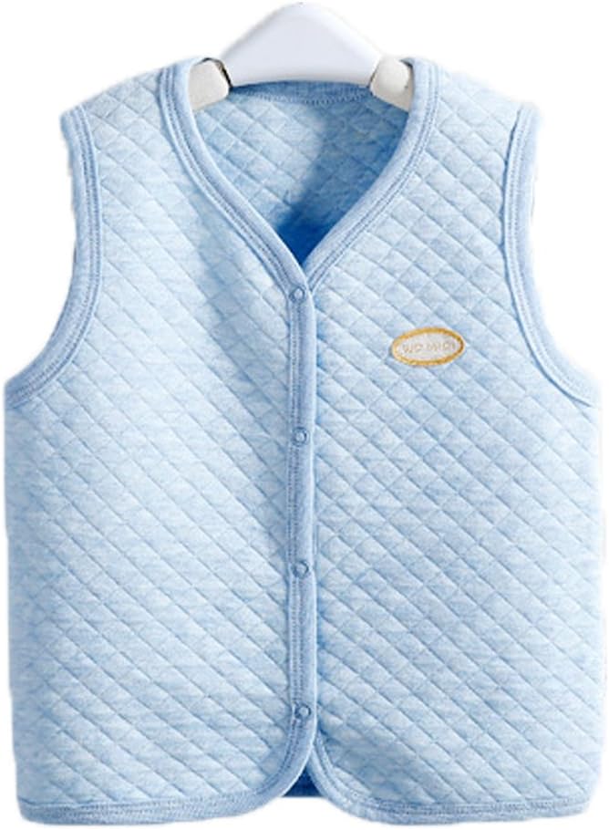 MonvecleUnisex Baby Cotton Warm Vests Infant to Toddler Padded Waistcoats