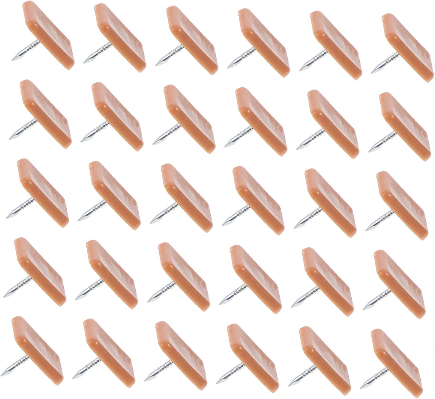 100pcs Home Drawer Sliding Nails Square Nails for Upholstery Plastic Rectangular