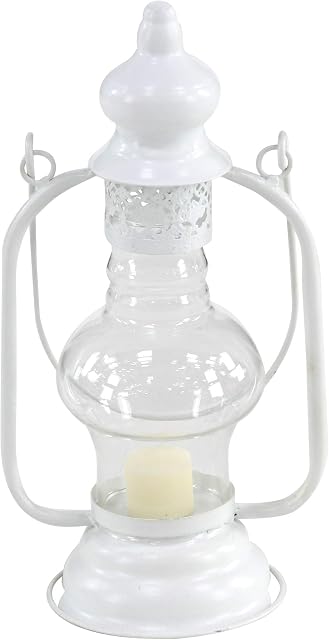 Deco 79 Traditional Metal Candle Lantern, Brown, 5" W x 13" H