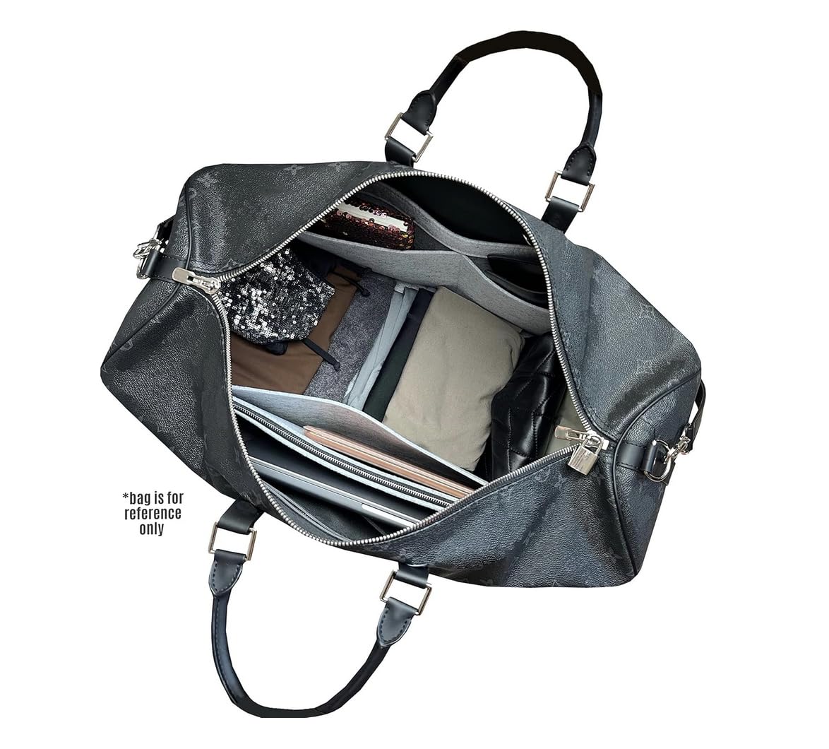 Divitize Premium Organisateur de Sac compatible avec Keepall 25/35/45/50/55/60/City — Feutre Doux, Fond Renforcé, Couverture Totale, +24 Couleurs (Sienna, for Keepall 60)