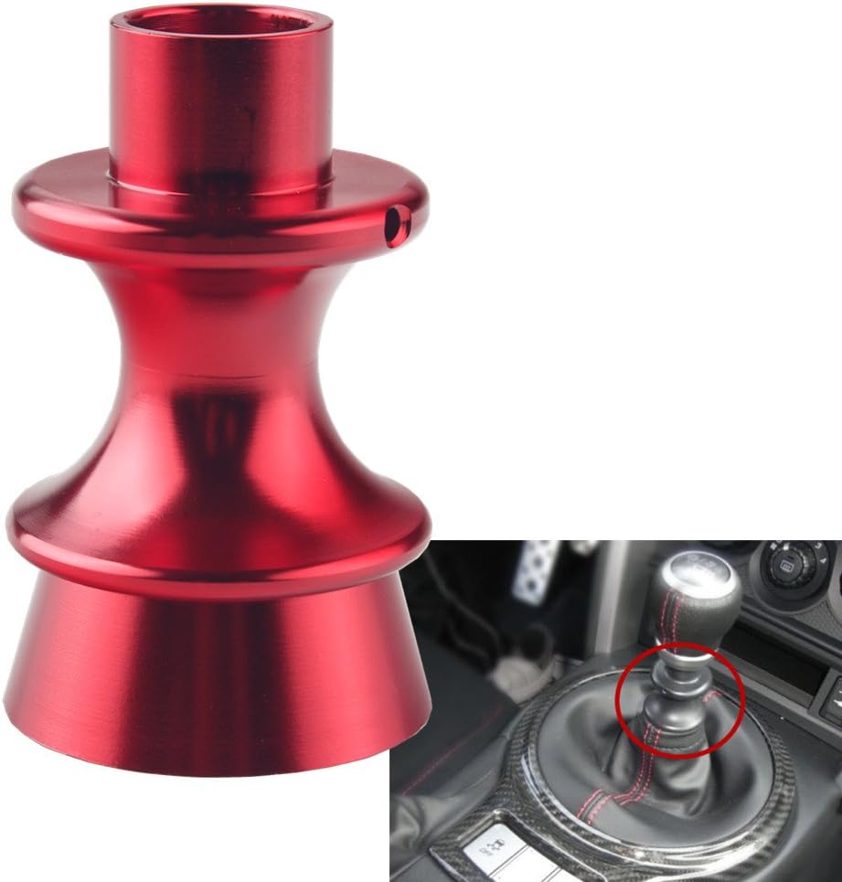 DEWHEL Red Billet Aluminum Reverse Lockout Lever for Scion FR-S, Subaru BRZ, Toyota GT86 FT86 - JDM Manual Shift Knob Upgrade
