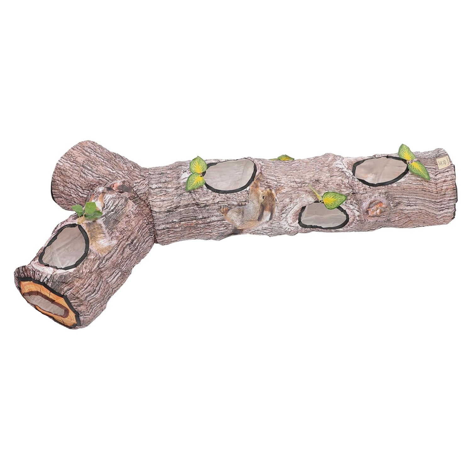 GANAZONO 1pc Folding Way Cat Tunnel Toy Tree Pattern Design Interactive Play Tunnel for Kittens and Cats for Indoor Fun and Exercise Plaything
