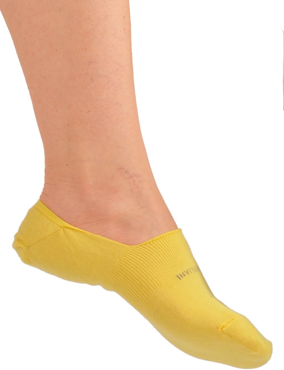 Two Pairs-Men's Luxury No-Show Pima Cotton Italian Loafer Socks-RARE-Lemon