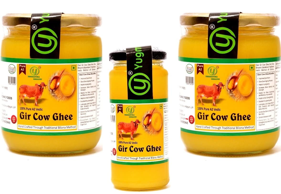 See full amazon price history chart for Yugmantra Organic Foods -100 % Natural Pure & Aromatic Desi Gir Cow Ghee -Traditional Churned with Bilona Method | Premium Ghee| Diet Friendly | No Added Additives | A2 Danedar Desi Ghee | Immunity Booster-500 Ml x 2 +250 ml free Glass Bottle Yugmantra Organic Foods -100 % Natural Pure & Aromatic Desi Gir Cow Ghee -Traditional Churned with Bilona Method | Premium Ghee| Diet Friendly | No Added Additives | A2 Danedar Desi Ghee | Immunity Booster-500 Ml x 2 +250 ml free Glass Bottle (B08NK4MR3K) Amazon Price History, Amazon Price Tracker