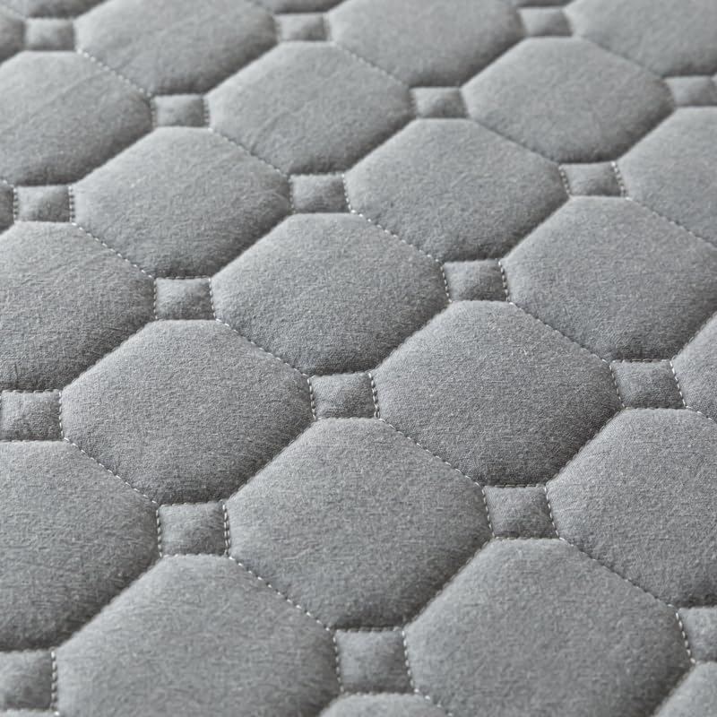 BEDMUST Bedding Mattress Pad, Quilted Fitted Premium Mattress Protector, Mattress Protector Cooling Mattress Cover Pad for Teens Adults, Noiseless, Fitted 8-14 inch Deep Pocket (70x80 Inches, Gray)